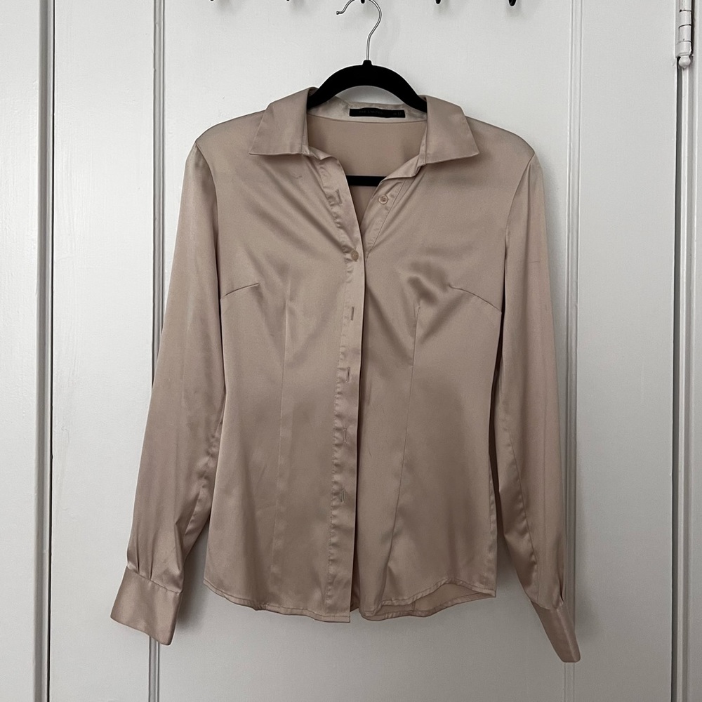 Satin Button Up